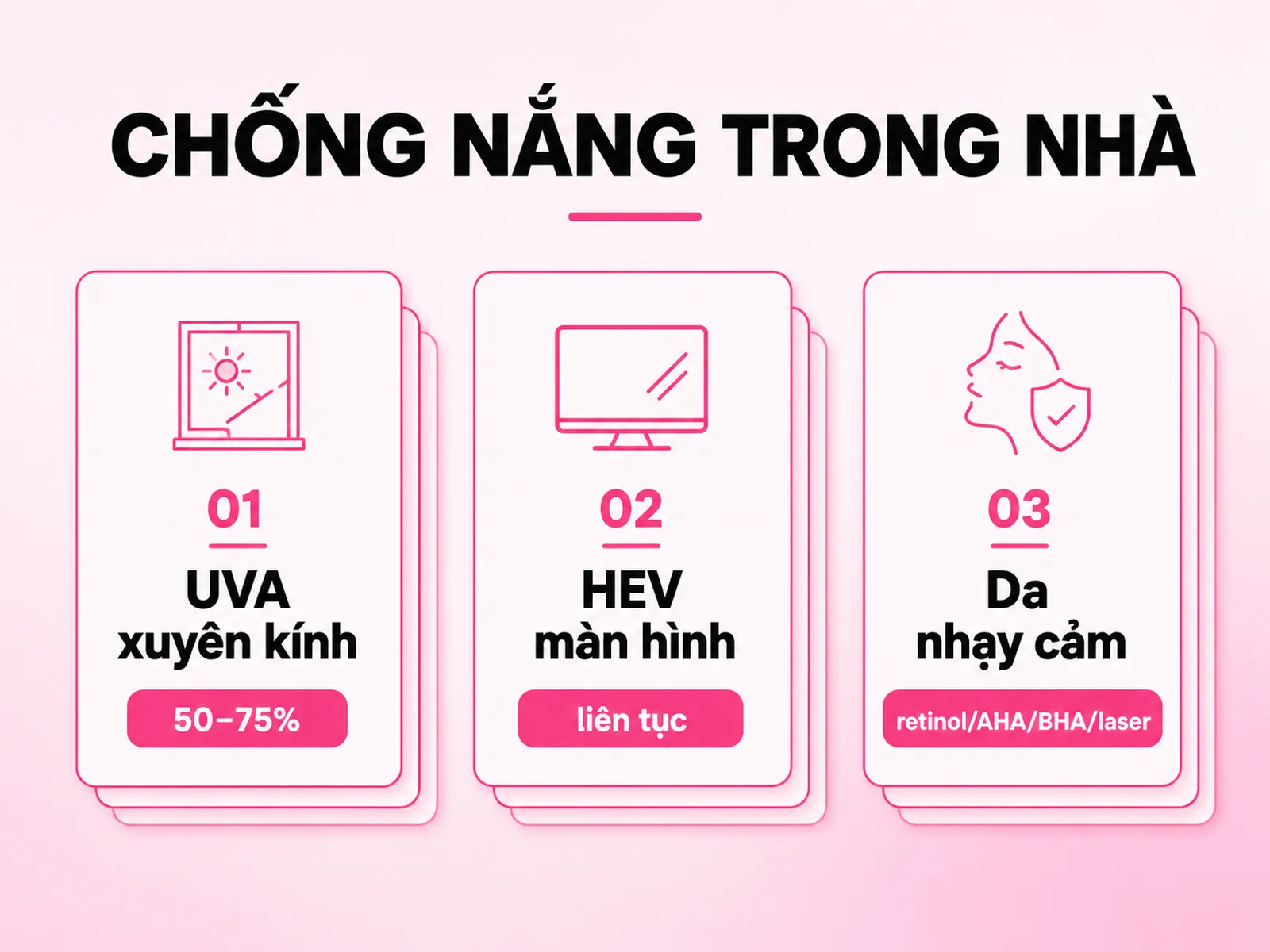 Hướng dẫn bôi kem chống nắng trong nhà, da tiếp xúc UVA và ánh sáng xanh từ màn hình