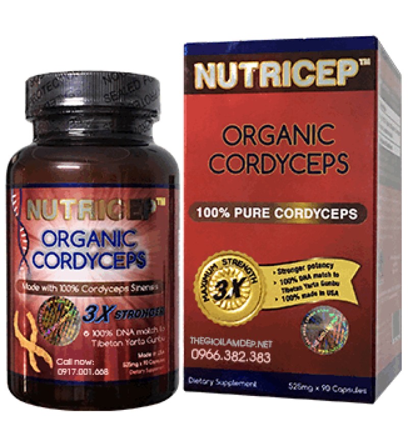 Viên uống đông trùng hạ thảo Nutricep Organic Cordyceps 90 viên