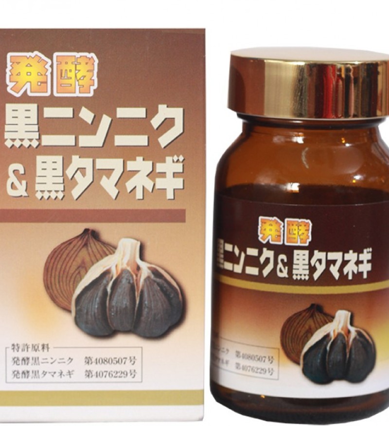 Tỏi đen hành đen ngừa đột quỵ Nhật Bản hộp 90 viên