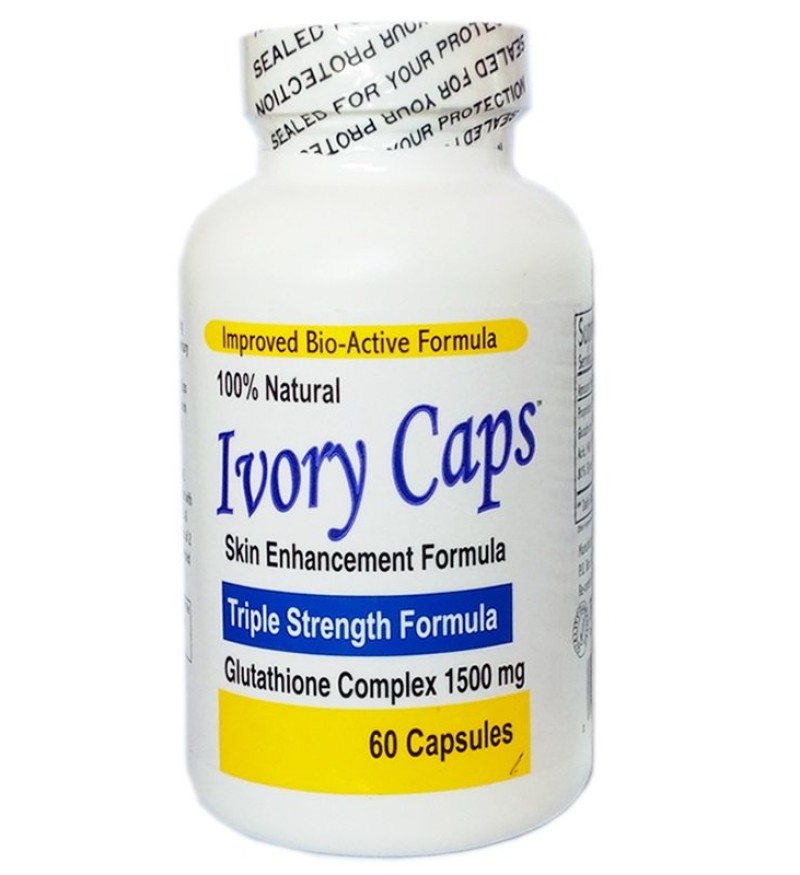 Viên uống trắng da cải thiện nám thần tốc Ivory Caps Glutathione hộp 60 viên