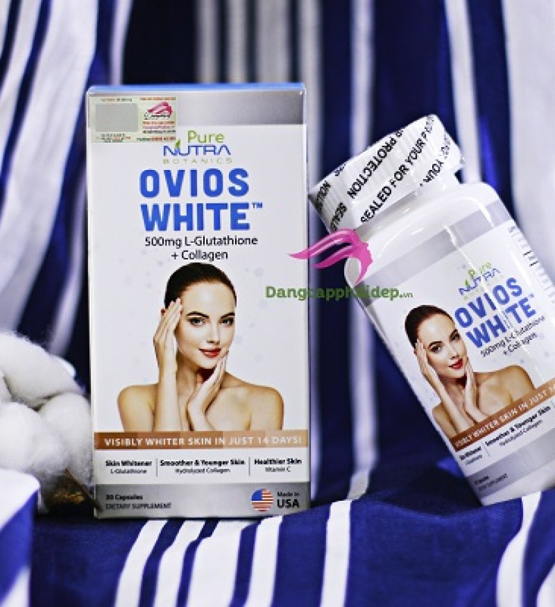 Viên uống trắng da Nutra Botanics Ovios White USA hộp 30 viên