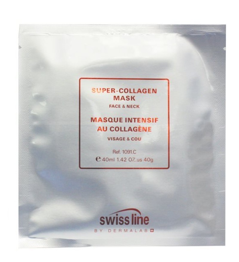 Mặt nạ bổ sung collagen Swissline Super Collagen Mask hộp 10 miếng