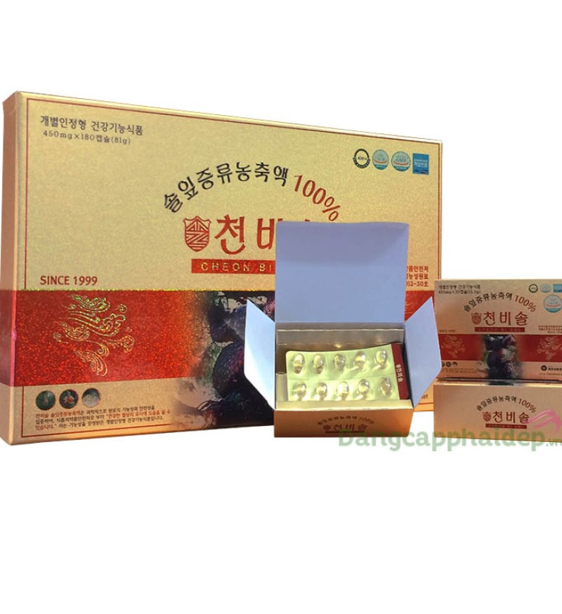 Viên tinh dầu thông đỏ Hàn Quốc Cheon Bi Sol 180 viên