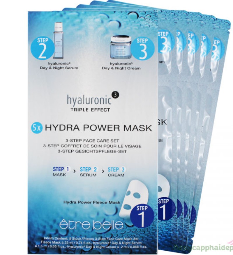 Mặt nạ giữ ẩm cho da khô Etre Belle Hyaluronic Triple Effect Hydra Power Mask 5 miếng