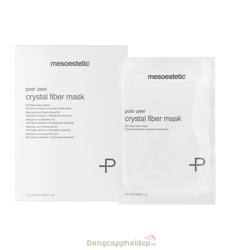 Mặt nạ dưỡng ẩm tái tạo da Mesoestetic Post-peel Crystal Fiber Mask hộp 5 miếng