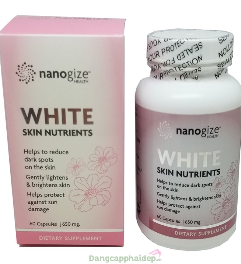 Nanogize White Skin Nutrients 60 viên  – Viên Uống Trắng Da Giảm Nám Của Mỹ