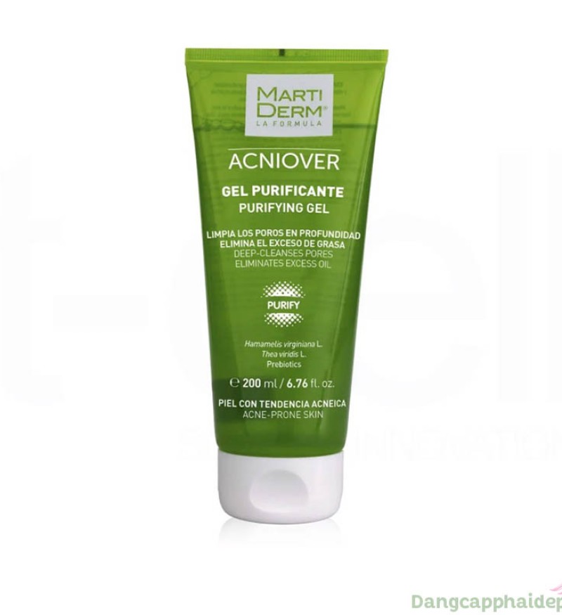 MartiDerm Acniover Purifying Gel 200ml - Gel Rửa Mặt Cho Da Dầu Mụn