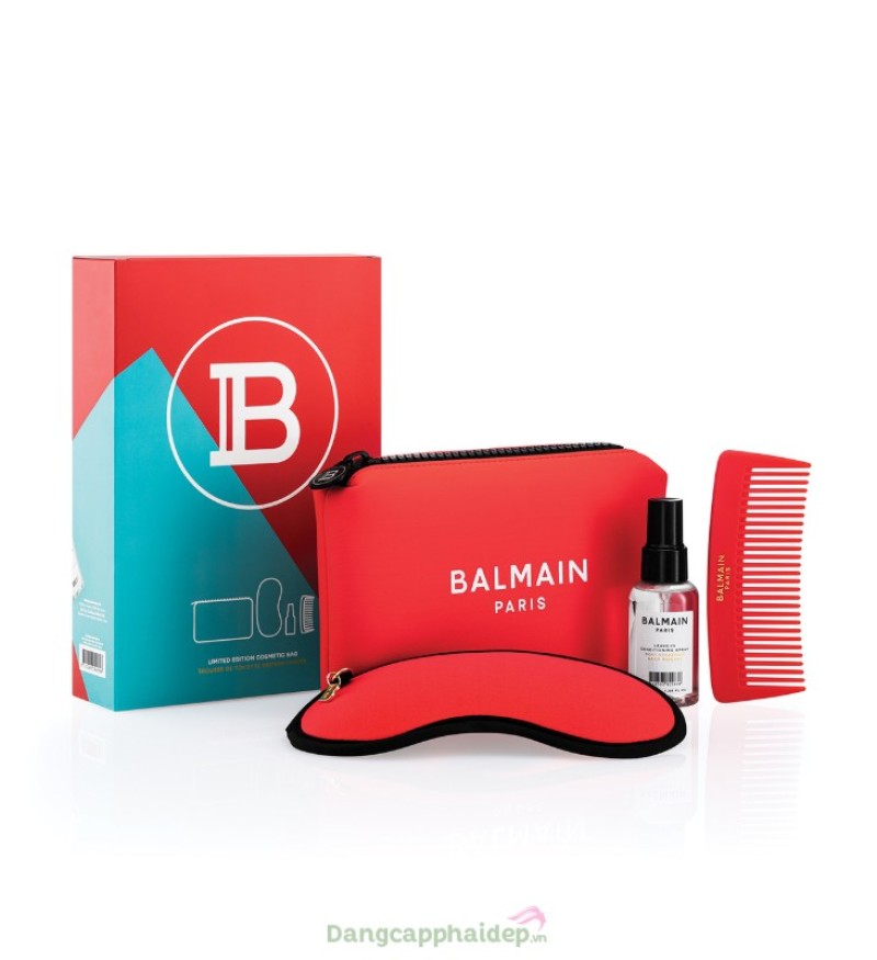 Balmain Hair Coral Red Cosmetic Bag (Limited Edition) - Túi đựng mỹ phẩm phiên bản giới hạn