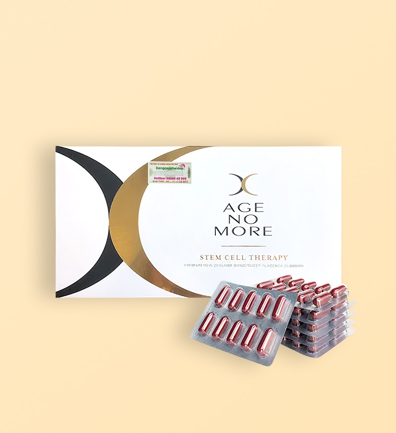 Viên uống nhau thai cừu Age No More Ovine Placenta 60 viên dưỡng trắng ngừa lão hoá