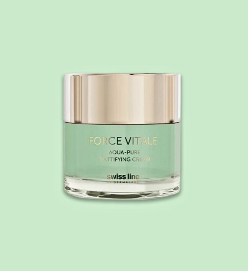 Kem trị mụn Swissline Force Vitale Aqua-Pure Mattifying Cream cho da dầu mụn 50ml – MS 1128