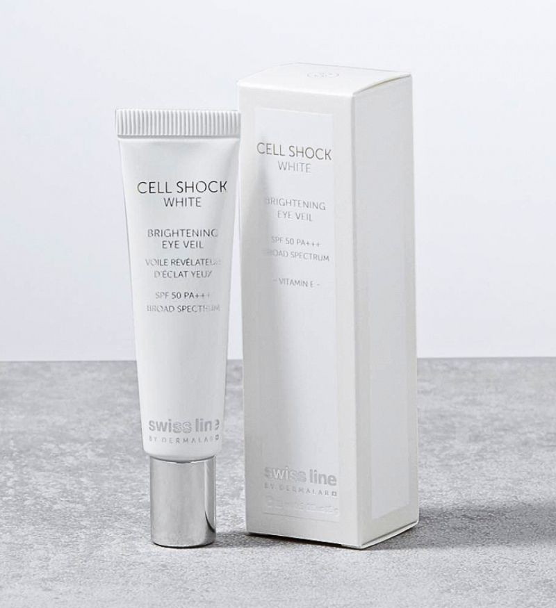 Sữa chống nắng cho vùng mắt Swissline Cell Shock White Brightening Eye Veil SPF 50+++ 75ml - MS 1818C