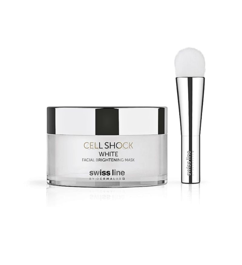 Mặt nạ trị nám và đốm nâu Swissline Cell Shock White Facial Brightening Mask 250ml - MS 1816C