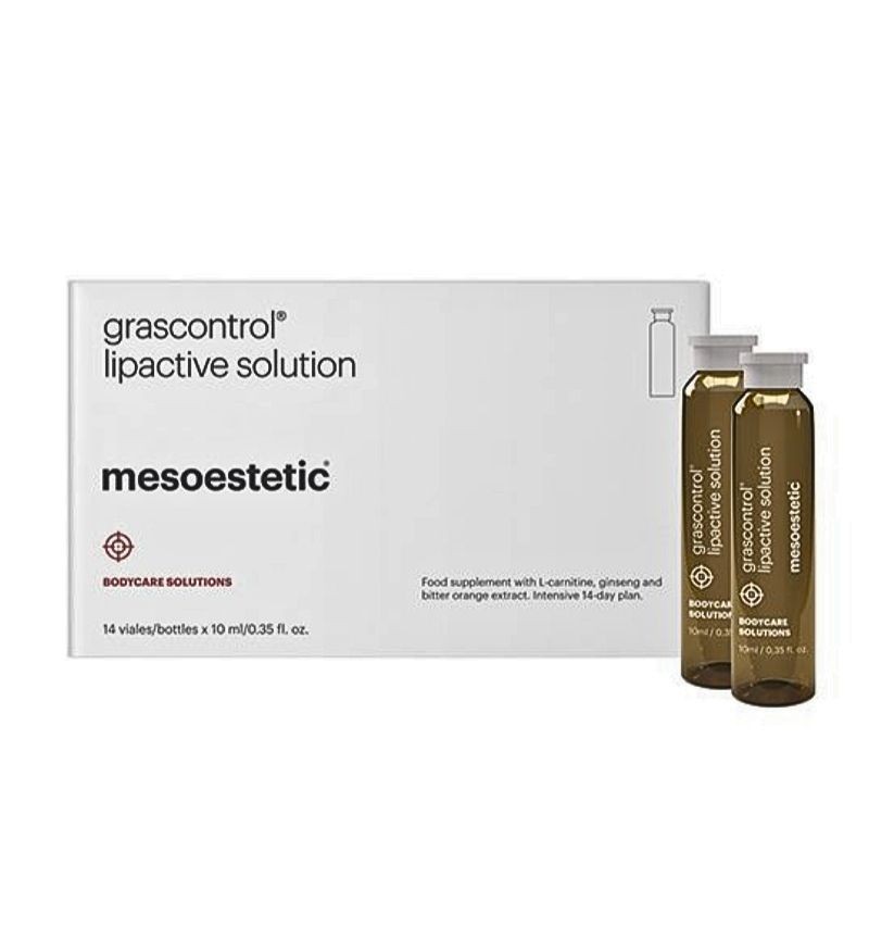 Nước uống hỗ trợ giảm mỡ Mesoestetic Grascontrol Lipactive Solution 14 chai x 10ml