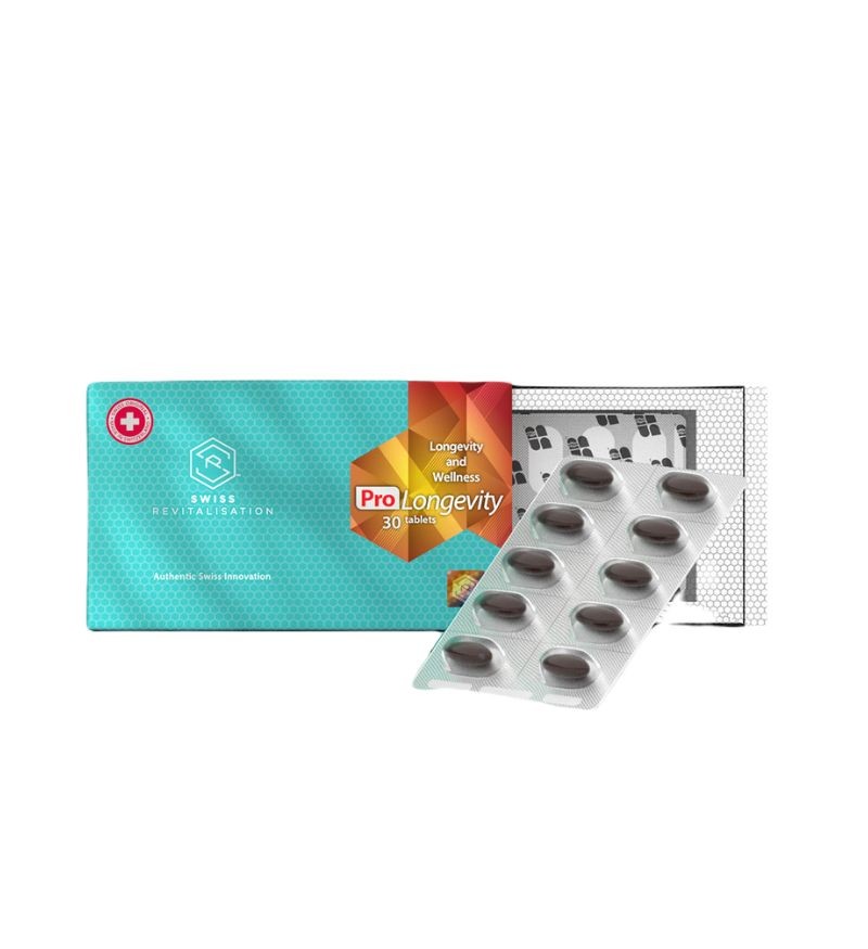 Viên uống kéo dài tuổi thọ và sinh lực Swiss Revitalisation PRO Longevity hộp 30 viên