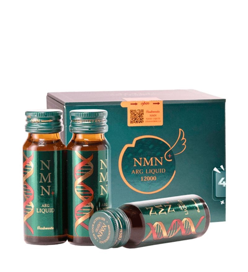 Nước uống NMN+ ARG Liquid 12000 đẩy lùi lão hóa, tăng cường tuổi thọ tế bào 10 lọ x 30ml