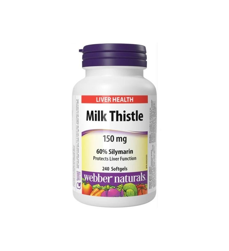 Viên uống hỗ trợ giải độc, bảo vệ & tăng cường chức năng gan Webber Naturals Milk Thistle hộp 240 viên