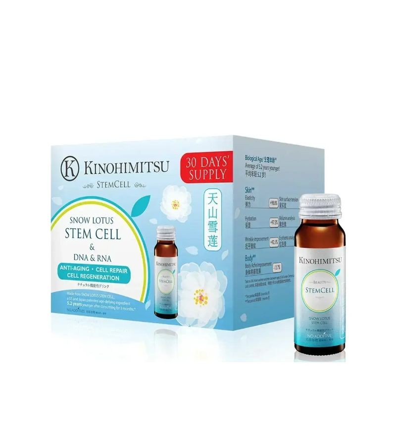 Nước uống hỗ trợ đẹp da Kinohimitsu Stem Cell Drink hộp 16 chai 50g