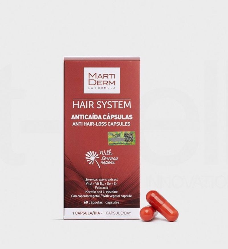 Viên uống giảm rụng tóc Martiderm Hair System Anti Hair-Loss Capsules 60 viên