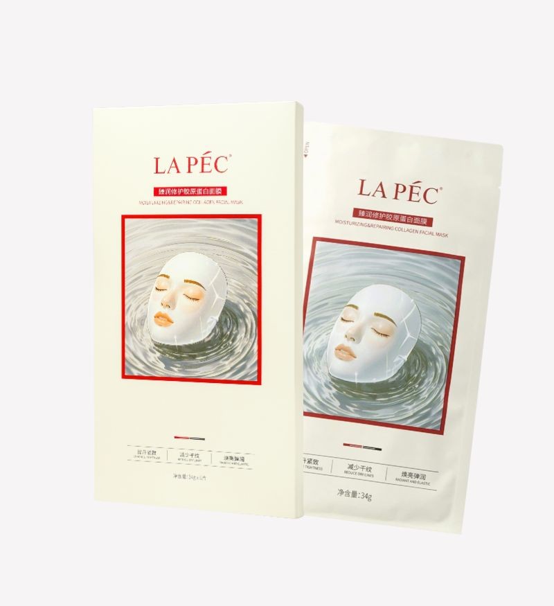 Mặt nạ thạch Collagen phục hồi chuyên sâu La Péc Moisturizing & Repairing Collagen Facial Mask hộp 6 miếng