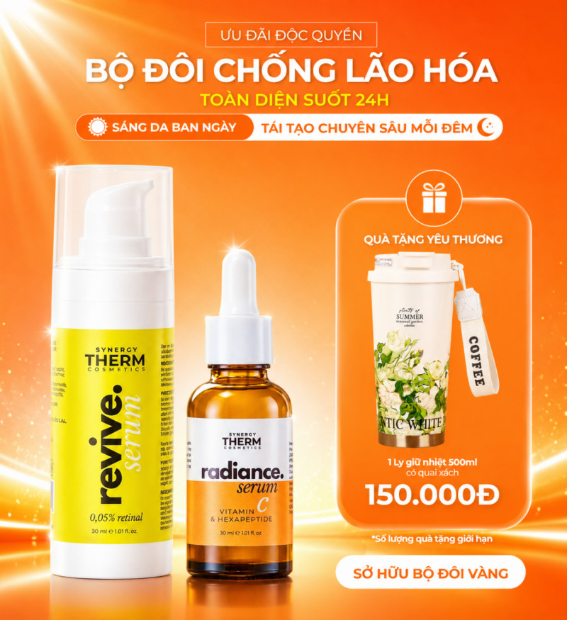 Combo làm sáng, giảm nhăn, trẻ hóa da toàn diện Synergy Therm