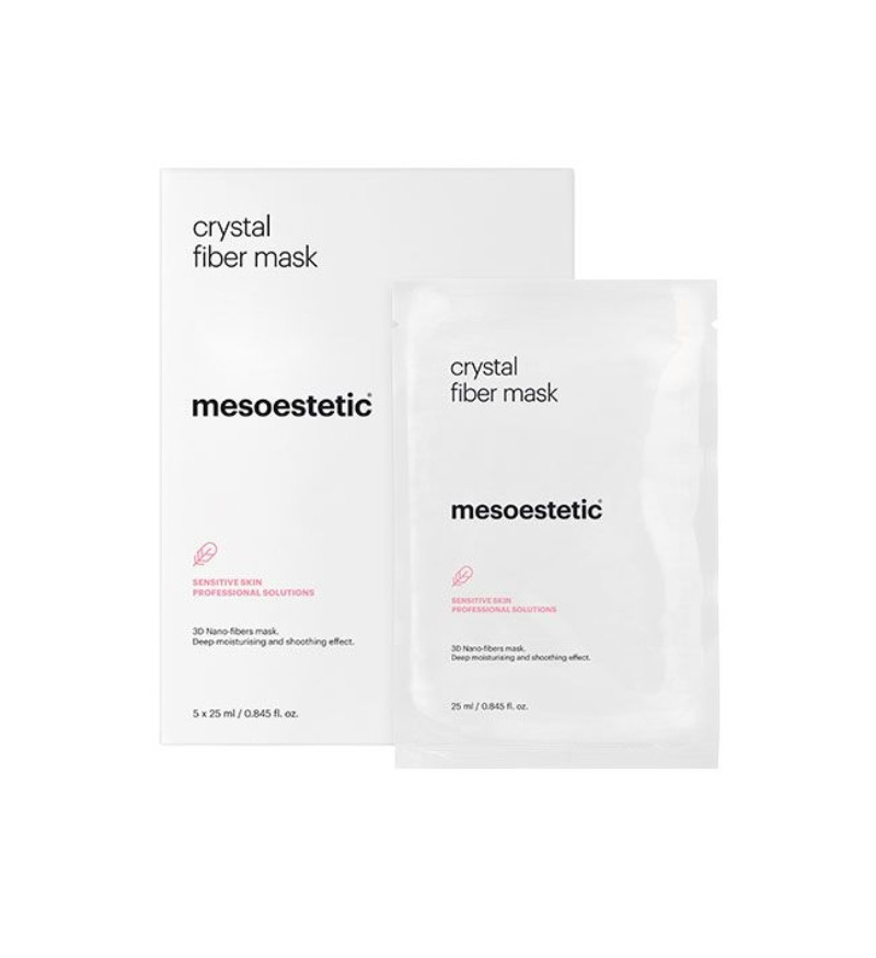 Mặt nạ dưỡng ẩm tái tạo da Mesoestetic Post-peel Crystal Fiber Mask hộp 5 miếng