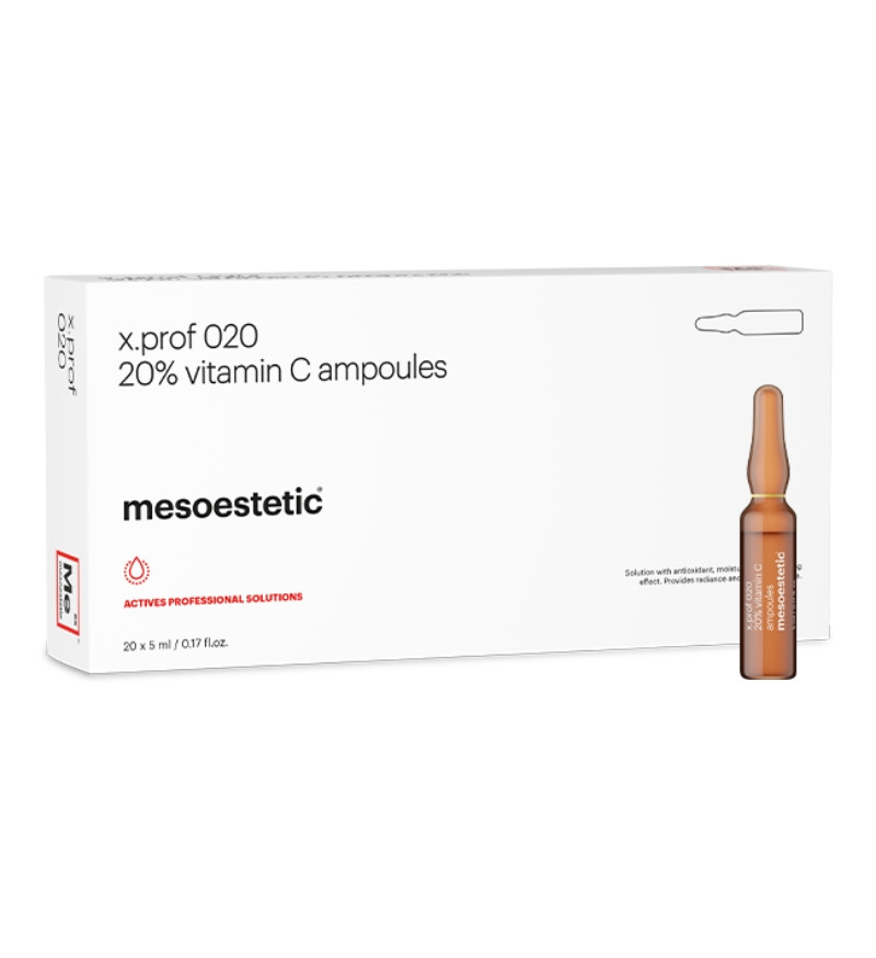 Tinh chất làm trắng, trẻ hóa da toàn diện Mesoestetic 020 Vitamin C 20% 20 ống