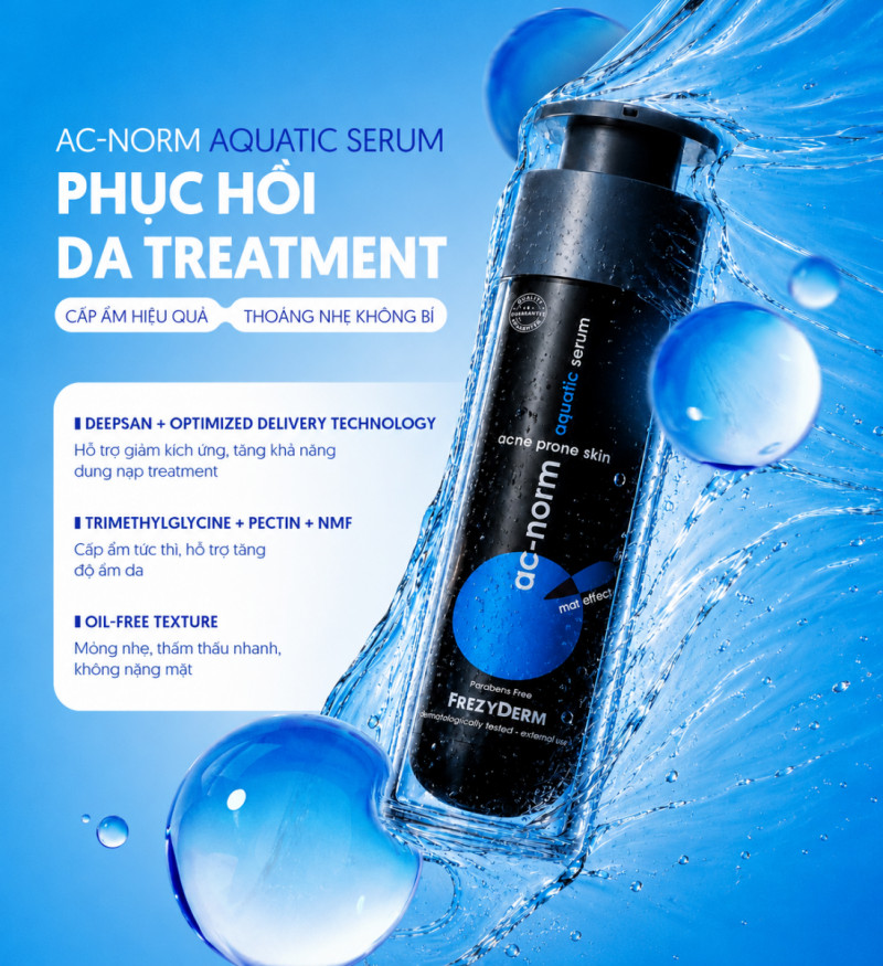 Tinh chất cấp nước Frezyderm Ac-Norm Aquatic Serum cho da dầu mụn 50ml