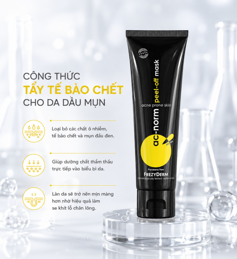 Mặt nạ Frezyderm Ac-Norm Peel-Off Mask tẩy da chết dành cho da dầu mụn 50ml