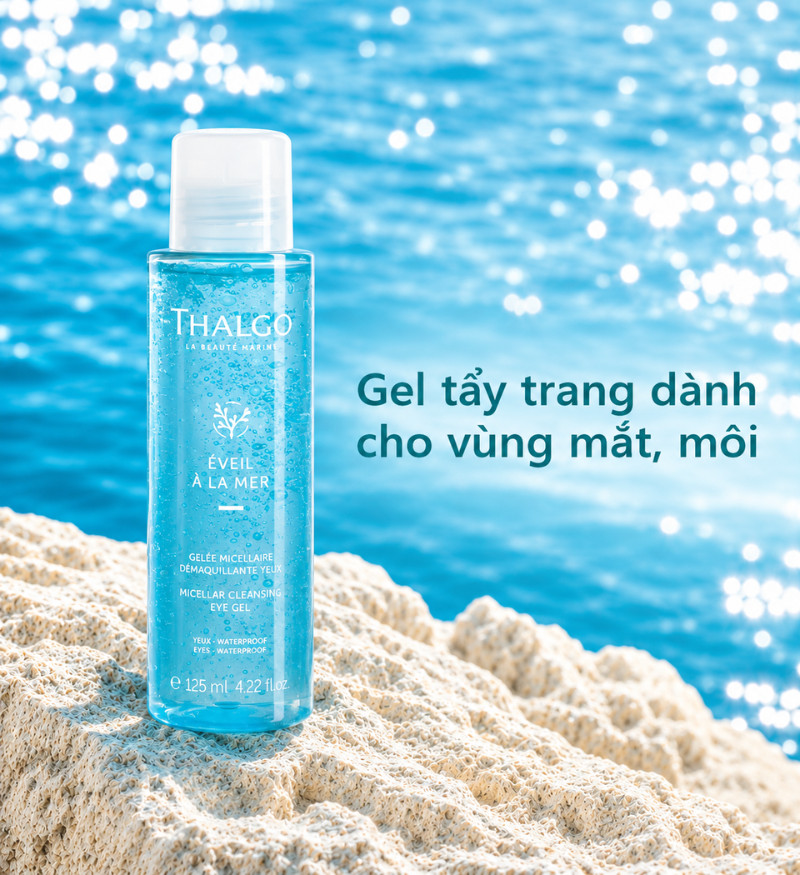 Gel tẩy trang mắt môi làm sạch dịu nhẹ Thalgo Micellar Cleansing Eye Gel 125ml